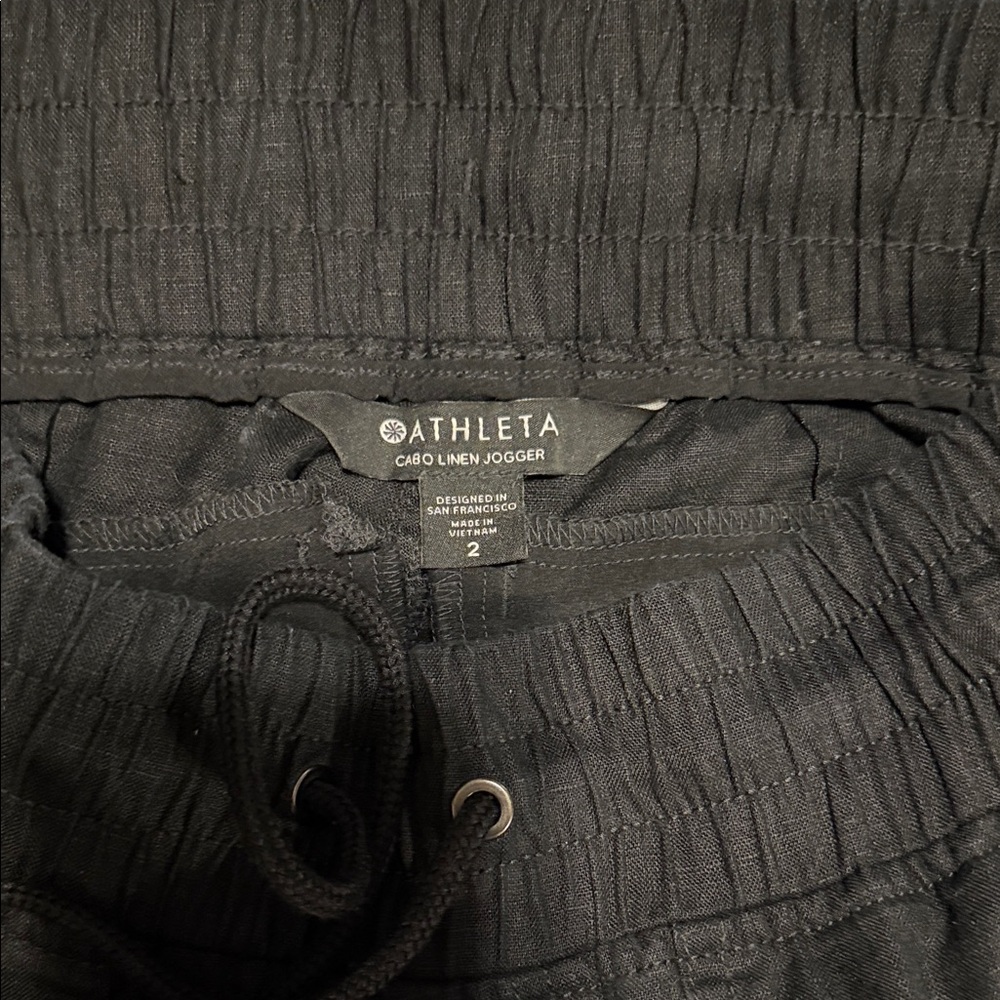 Athleta Black Linen Jogger Pants - Picture 5 of 5